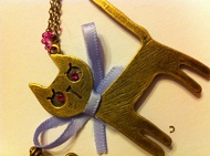 Collier "Billy The Cat" couleur Bronze antique